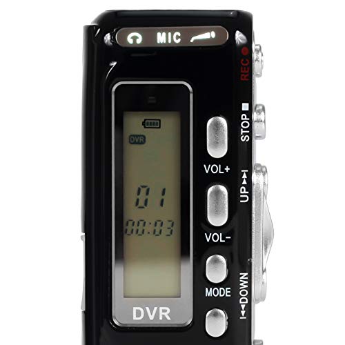 Gravador De Voz 8gb Digital Mp3 Gravador De Audio Usb Espião Microfone Lapela (preto)