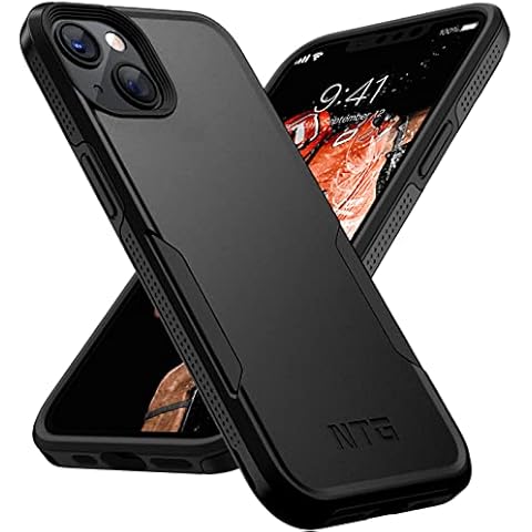 NTG Shockproof Designed for iPhone 13 Case [2 Layer Structure Protection] [Military Grade Anti-Drop] Lightweight Shockproof Protective Phone Case for iPhone 13 6.1 inch, Black Cover