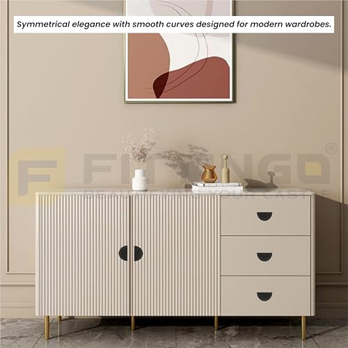 Image of VEZEL Aluminium Knobs for Drawers /Knobs for Cabinet, Wardrobe Handle - Modern Cabinet Pull for Wardrobe, Drawer & Furniture, Silk Black, 32mm - Pack of 2-| 3 Years Warranty |