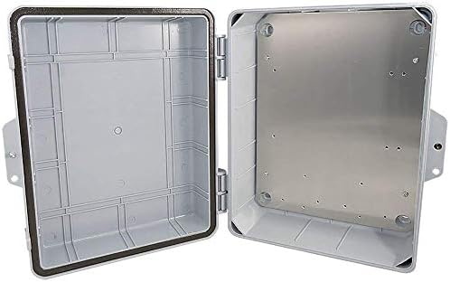 Altelix Polycarbonate + ABS NEMA Enclosure 14x11x5 (12" x 8" x 4" Inside Space) Weatherproof Tamper Resistant NEMA Box with Aluminum Equipment Mounting Plate