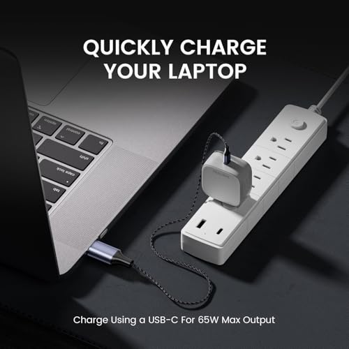 Image of DeperAI 65W TypeC Charger[MFi-Certified], Fast Wall Charger, PD3.0 USB C Adapter, Compatible with Laptop, Tablet, iPhone, Samsung, Oppo, Vivo, All Type C Devices, Supports UFCS(White)