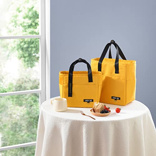 Insulated Lunch Bag For Women Men - Reusable Lunch Box Deluxe Leakproof Lunch Tote Bag Modern Thermal Cooler Bag With Pockets For Work, Picnic,Travel #TOP1