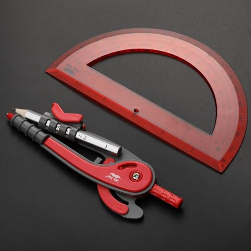 Mr. Pen - Conjunto de bússola e transferidor, kit de geometria, conjunto de transferidor de bússola,