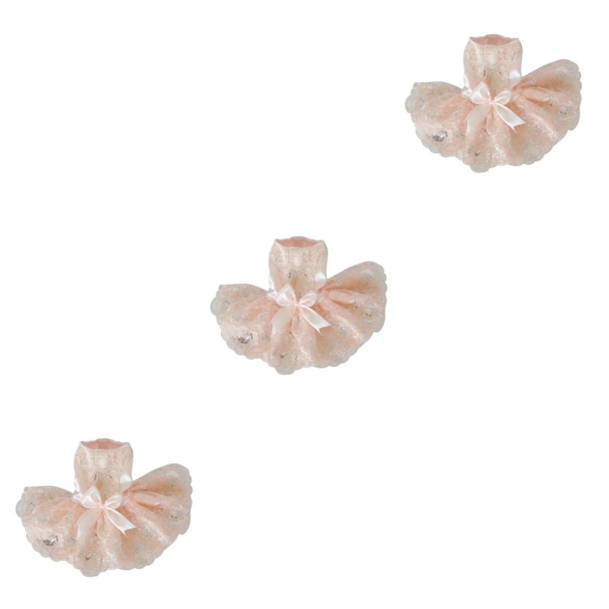 Robe de mariage dentelle pour chien Housoutil | Lot de 3 pièces écrues taille S