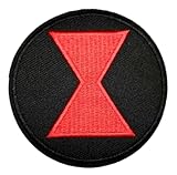 Black Superhero Widow Symbol 3 Inches Tall Embroidered Patch