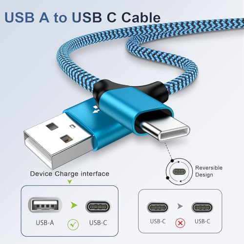 USB C Charger Cable,[2Pack 3FT+6FT] Type C Samsung Charger Cable Fast Charge,USB C Phone Charger Cable for Samsung Galax S25/S24 Ultra/S23/S22/S21/S10/A56/A55/A54/A16/A15/A14/A35/A34,iphone 16/15 - Image 3