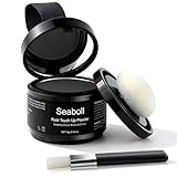 Root Touch Up Hair Color Powder-Instant, Stain-Proof Hairline Shadow Powder for Gray Hair Cover Up & Root Cover Up, Scalp Concealer for Thinning Hair Bald Spot, Beard Filler, Women&Men, Black