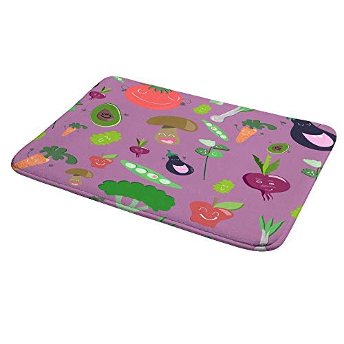 Tapis de bain lavable en machine violet grand format CHEHONG antidérapant
