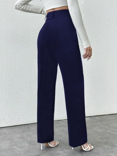 Image of Toochki Trousers for Woman Pants Women's Formal Office Korean | Black Track Pant | Straight | Cotton Spandex Stretchable Trouser | High-Waisted Bottom Wear