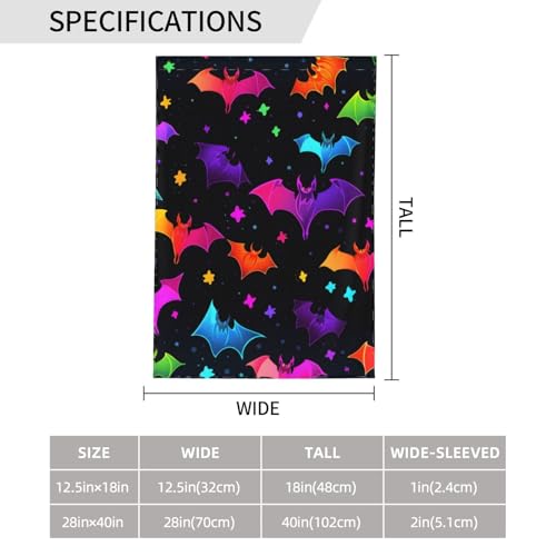 Drapeau de jardin double face chauve-souris grand format multicolore