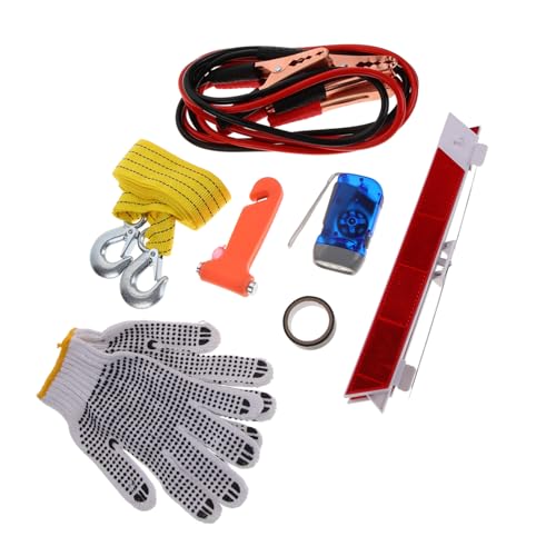 EXAOMBLE 1set Kit Di Emergenza Per Auto Di Strumenti Multifunzionale Per Assistenza Stradale Con Accessori Essenziali Per Sicurezza e Controlli Veicolari