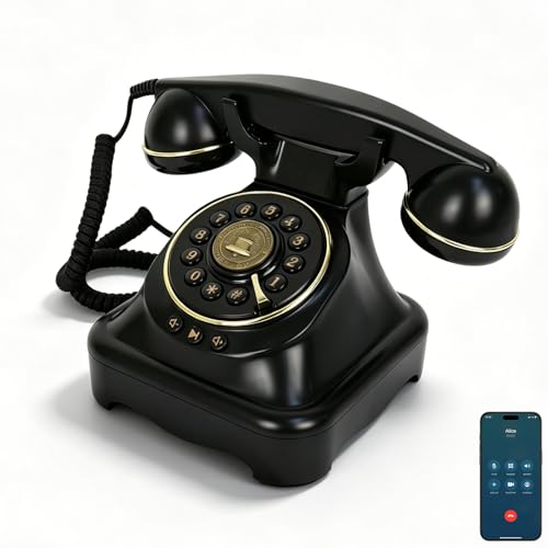 Téléphone classique rétro noir pour sublimer votre bureau et salon