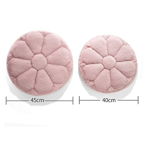 Zzensmot Modern Round Chair Pad Soft Thicken Tatami Seat Cushion,Comfortable Chair Cushion For Kitchen Office Dining Room Home-Pink Diameter:45Cm(18Inch) #TOP5