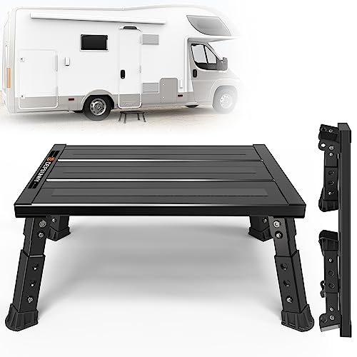 DEPSUNNY Adjustable RV Step Stool, 3-Step Height Adjustment, Foldable Legs, Wide Anti-Slip Surface,Supports Up to 1,000 lb, Premium Aluminum Construction Easy to Carry by DEPSUNNY - Image 9