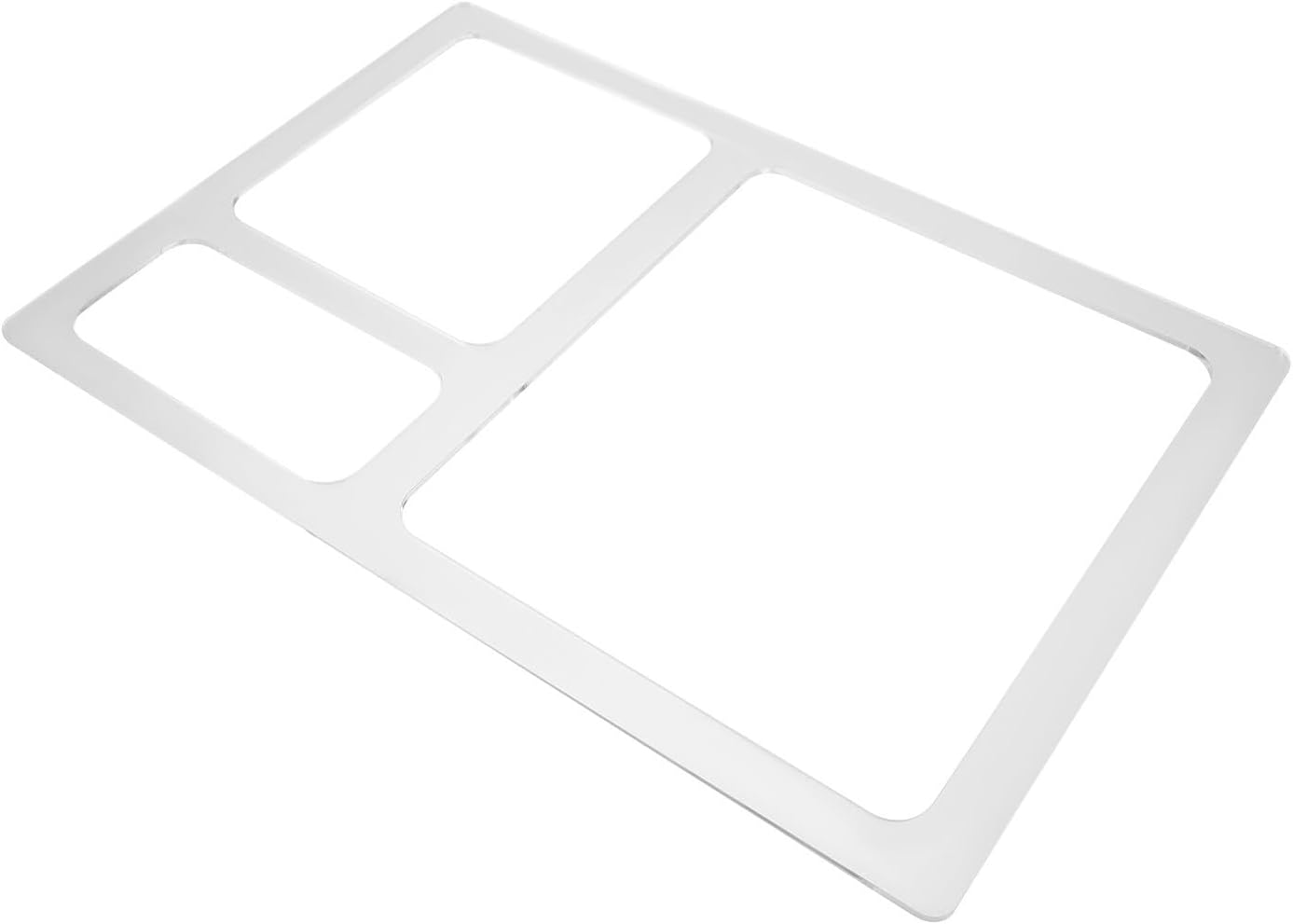 Rectangle Acrylic Router Template with 3 Pocket Design for Woodworking and DIY Craft Projects, Featuring Sturdy Material and Precision Cutting for Multipocket Efficiency