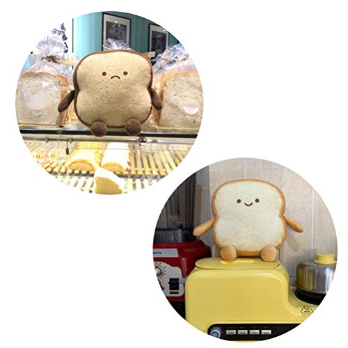 Newooh Almofada criativa de pão fatiado almofada de pelúcia macia decoração de casa boneca de pão de