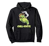 Chillkröte Schildkröte Raucht Gras Marihuana Cannabis Kiffer Pullover Hoodie