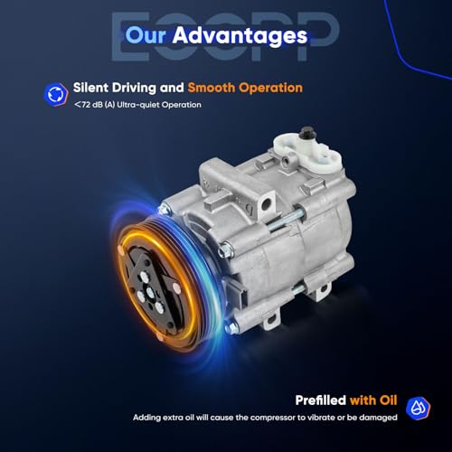 Image of ECCPP AC Compressor Fit for Ford Focus 2.0L 2.3L 2.5L 2003-2007 AC Compressor with Clutch