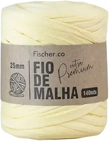 Fio de Malha Extra Premium Fischer 25mm x Rolo com 140m (05 AMARELO BEBE)