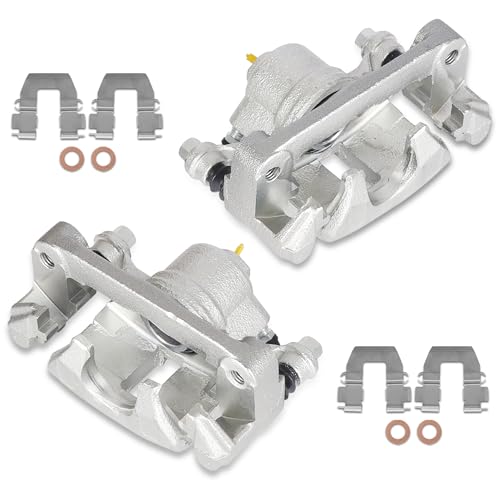 Image of Rear Brake Caliper Set Right + Left Assembly 18B4645 18B4644 | w /Bracket, Compatible for Chevy Impala Allure Century Lacrosse Regal, 1997-2010, Set of 2