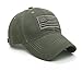 LOKIDVE USA American Flag Baseball Cap Embroidered Polo Style Military Army Hat-Green