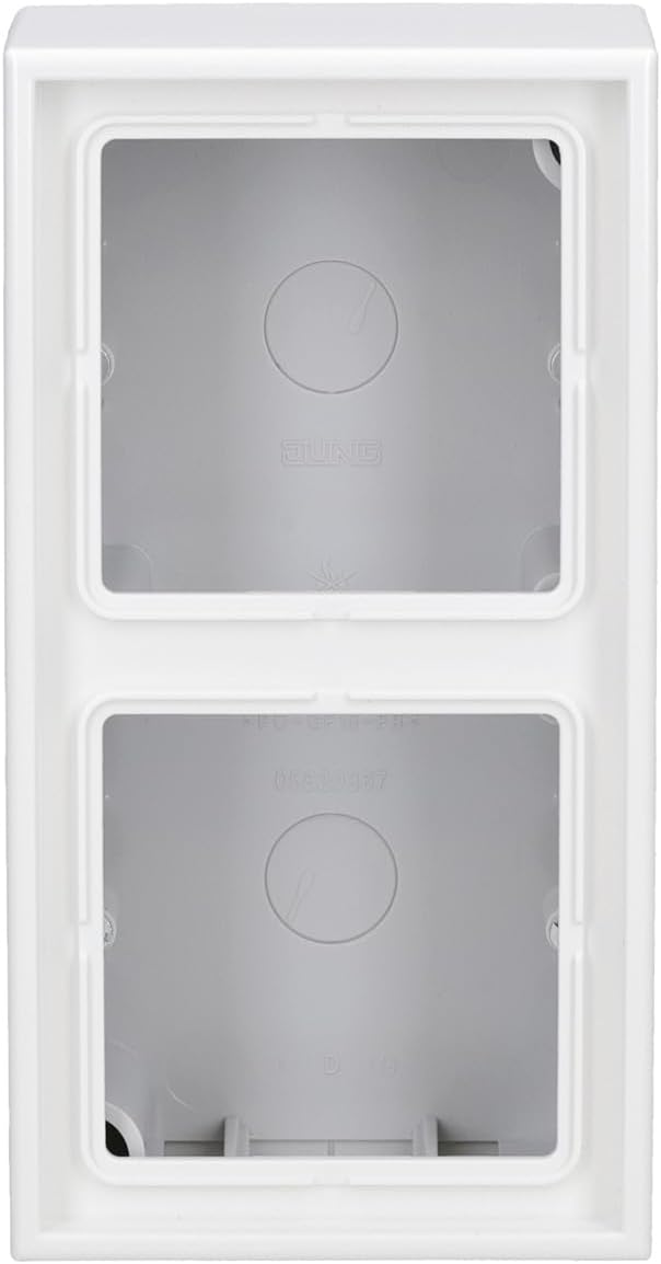 Jung LS58 2AWW Surface-Mounted Socket Cover with Frame for 2 Sockets