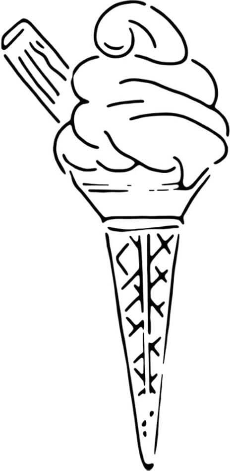 Azeeda Grand A2 Cornet De Glace Pochoir Mural Ws00032533 Amazon Fr Jeux Et Jouets