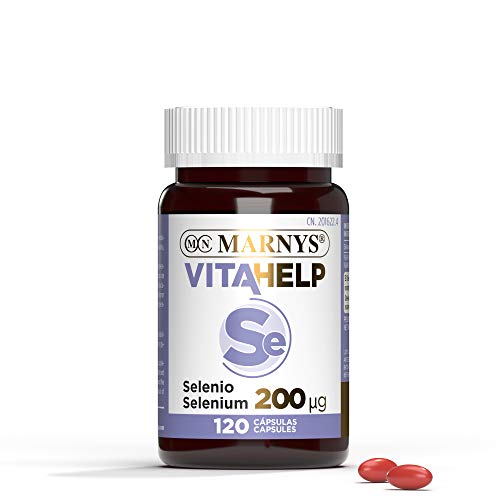 Marnys Vitahelp Selenio 200 Μg   120 Perlas Para 4 Meses   Normal Mantenimiento Del Pelo, Cabello Y Uñas   Made In Europe 60 g