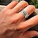 Feng Shui PiXiu Ring,Kucheed Verstellbare Mantra-Fingerringe für Männer und Frauen,Graviertes Sutra MANI Amulett Doppelter Schutz Reichtum Liebe Wohlstand,Buddha Band Schmuck Geschenk (2Stk-A)