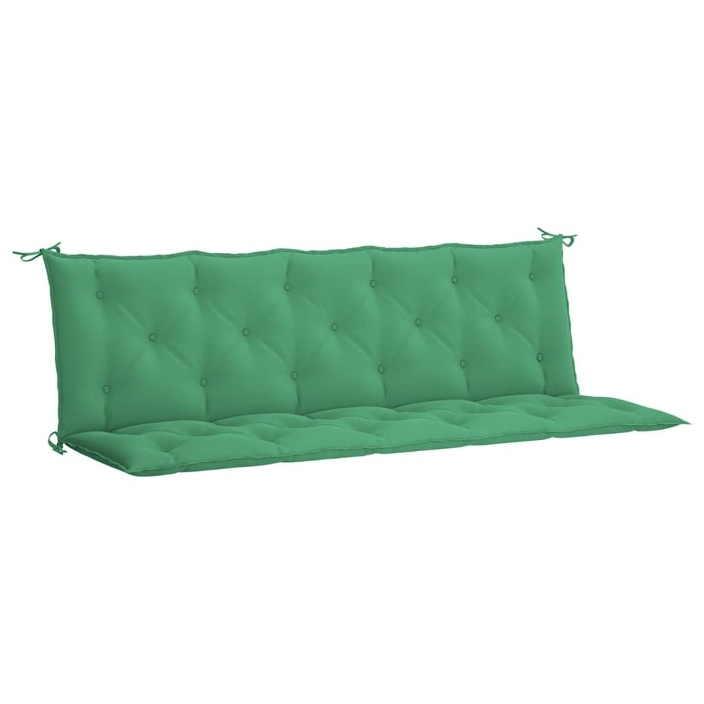 vidaXL Cojín de Banco de jardín Tela Oxford Verde 180x(50+50) x7 cm