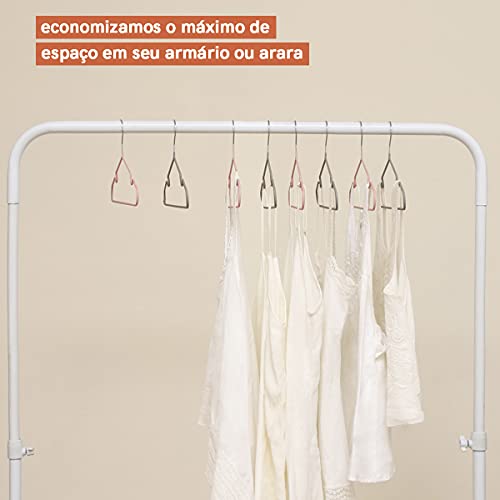 Conjunto Cabide de Metal com Revestimento PVC 3Pcs - Oikos