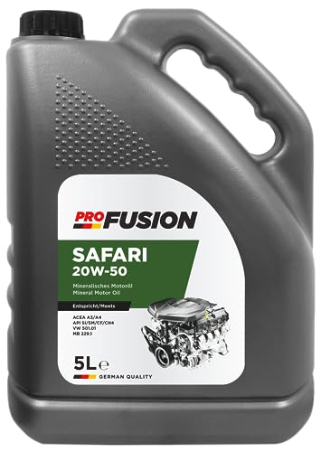 ProFusion Aceite 20W50 para Motores Gasolina y Diésel - Lubricante Mineral para Coche 5L