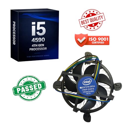 Image of Core i5 4590 Processor with Cooling Fan | 4 Cores 4 Threads | Up to 3.7GHz Turbo | LGA1150 Desktop CPU | Ideal for Office Work, Multitasking & Daily Use