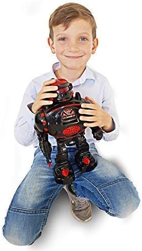 Remote Control Robot for Kids - RoboShooter Robot Toy for Boys & Girls Aged 5 6 7 8 (Black)