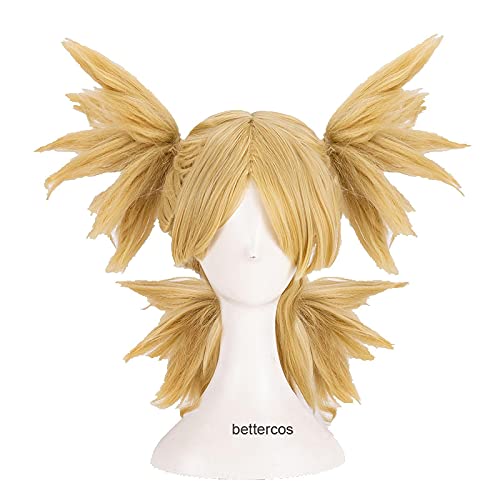 Temari Nara cosplay pruik gouden blonde hittebestendige synthetische haar pruik + pruik cap