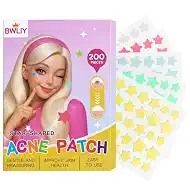 Star-Shaped Pimple Patches, 3 Sizes, 200 Count Acne Patches, Hydrocolloid Patches for Covering Pimples and Blemishes, Absorbs Fluid, Reduces Redness, Vegan, Cruelty-Free Skincare