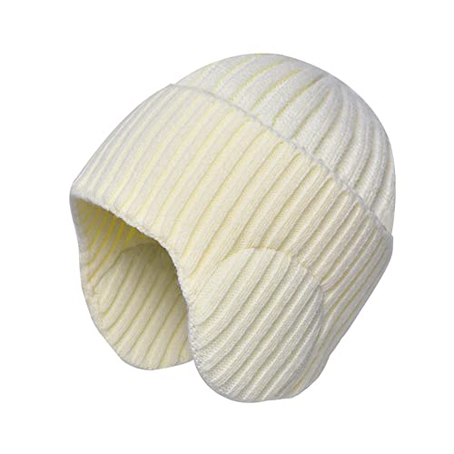Gorro de invierno para mujer con orejas, blanco, Talla única Cover