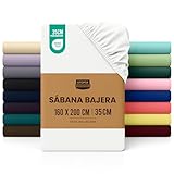 Utopia Bedding Sabana Bajera 160x200 - Blanco - Bolsillo Profundo - Microfibra de Poliéster Cepillado (Cama 160)