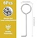 PEOVLVN 6 Pack Drain Key Lifting Hooks Shower Drain Removal Tool Stainless Steel Drain Grate Puller Lift Out Key Hook for Drain Grate Daily Clean, Silver, 578822_1_dh460z39A
