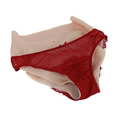 ROANYER Silicone Panty Crossdresser Boxer Brief G-Strings & Thongs Shapewear Thermal Underwear Trunks Shorts (Natural, Brief Panty)