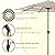 Abba Patio 9FT Lyon Outdoor Patio Umbrella Outdoor Table Umbrella with Push Button Tilt and Crank Market Umbrella 8 Sturdy Ribs UV Protection Waterproof for Garden Deck Backyard Pool, Stripe