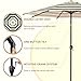 Abba Patio 9FT Lyon Outdoor Patio Umbrella Outdoor Table Umbrella with Push Button Tilt and Crank Market Umbrella 8 Sturdy Ribs UV Protection Waterproof for Garden Deck Backyard Pool, Black & Ivory