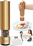 Eparé Electric Gold Salt and Pepper Grinder - Battery Operated...