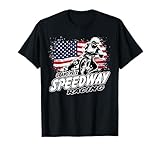La maglietta Speedway Rider con lo striscione stellato è anche un bel regalo per compleanno, Natale o qualsiasi altra occasione. È una camicia patriottica fresca con bandiera degli Stati Uniti d'America.