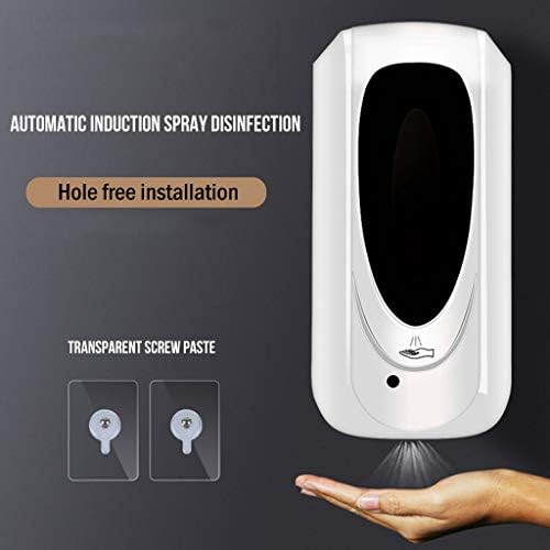 Hand Disinfection Machine Wall-Mounted Spray Touch-Free Sensor Automatic Induction Hand Cleaner for Hotel Restaurant Office Bathroom Kitchen Size:12 x 11 x 26cm