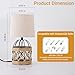 Boho Table Lamp for Bedroom, Small Bedside Lamp with Rattan Metal Cage Base and Linen Shade, Nightstand Lamp for Living Room, Farmhouse Coastal Rustic Bedroom Decor, E26 Socket, Bulb Not Included