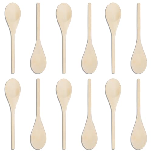 Craftplay Wooden spoons | 23.5cm length | Pack of 12 spoons