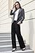 Bamans Dress Pants Wide Leg Work Business Office Casual Slacks Trousers for Curvy Women High Waisted Zipper with Pockets 29