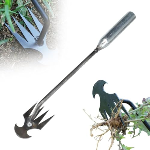 27cm/50cm Zappe da Giardino per diserbo, Sarchiatore Manuale con Manico, Earchiatore per Erbacce Professionale, Attrezzi per Diserbo, Estirpatore Erbacce orto, Giardinaggio Attrezzi, Scarificatore