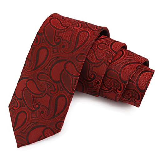 Peluche Fabulous Red & Black Colored Microfiber Necktie for Men